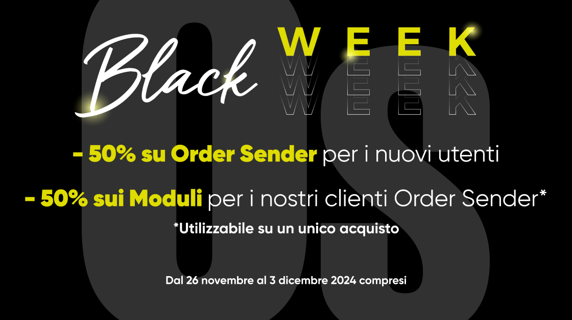 CRM Sales promo black week order sender